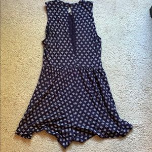 Blue and white romper